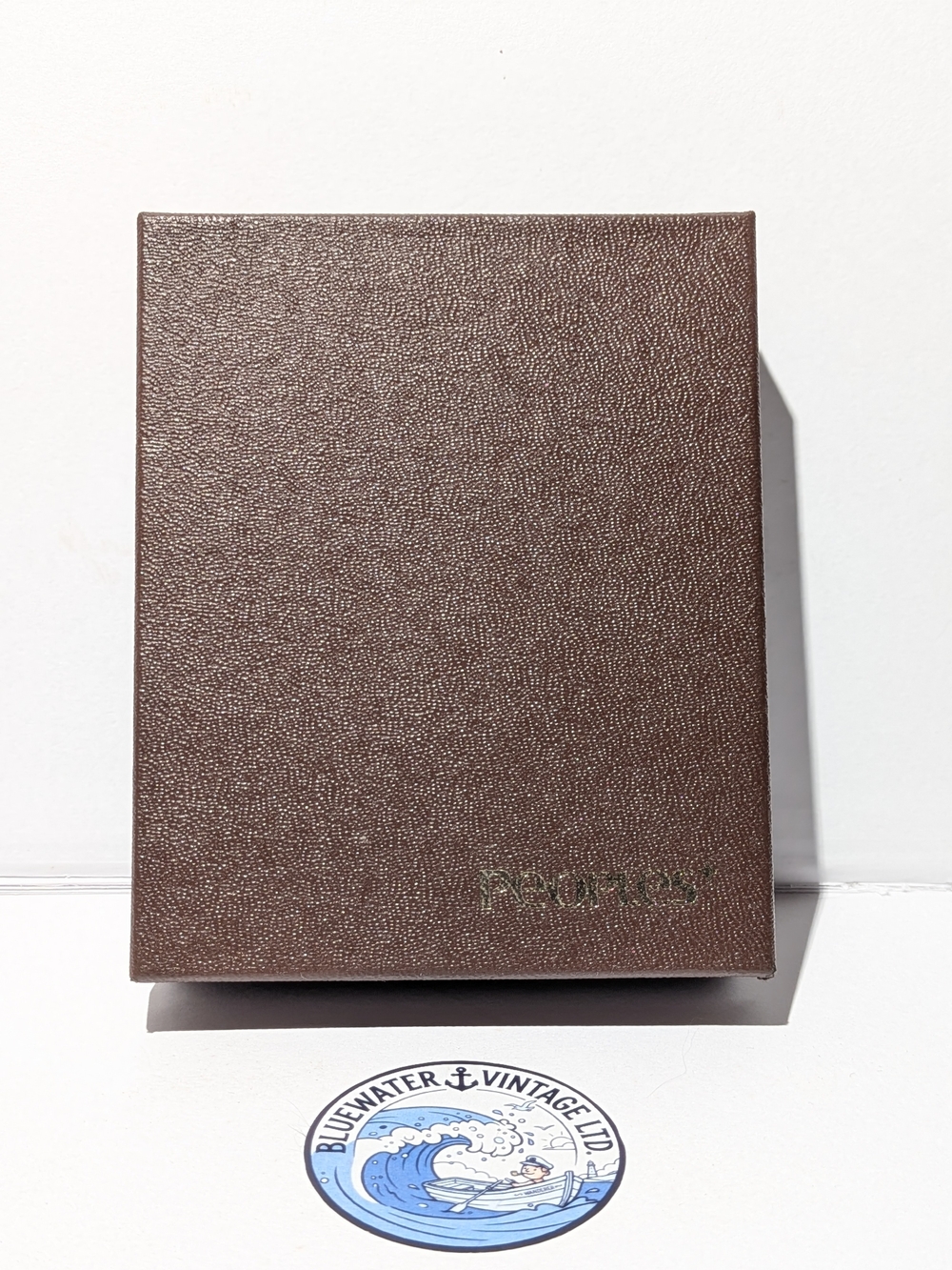 1970s-80s Peoples Jewellers Brown Textured Gift Box (3.5 x 4.25") Mint Condition